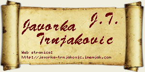Javorka Trnjaković vizit kartica